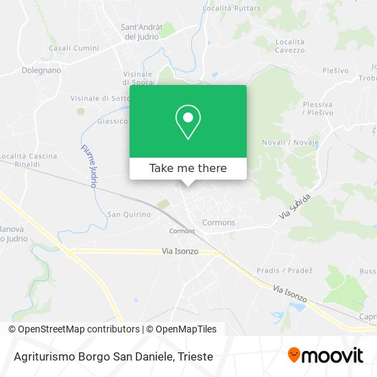Agriturismo Borgo San Daniele map