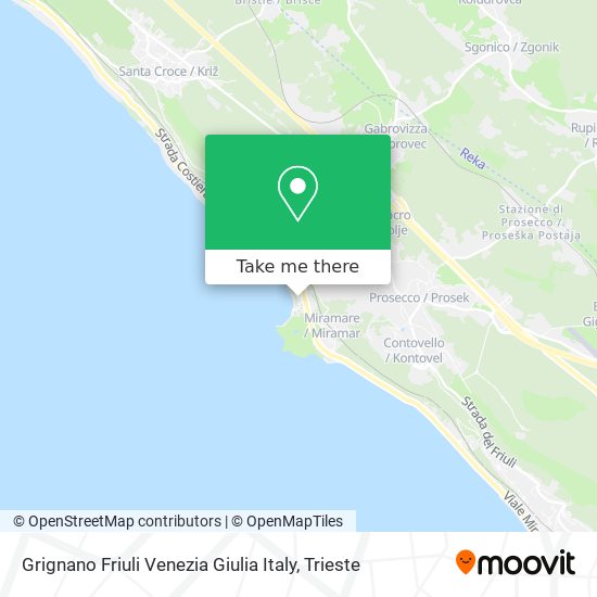 Grignano Friuli Venezia Giulia Italy map