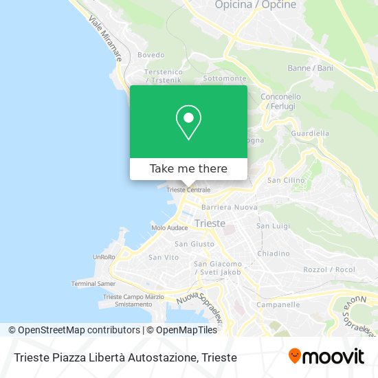 Trieste Piazza Libertà Autostazione map