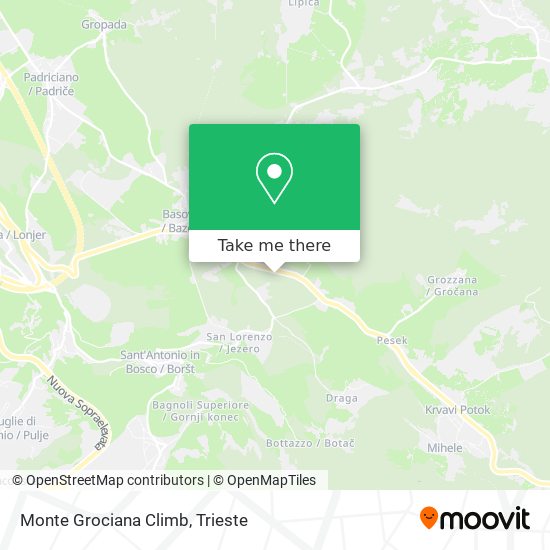 Monte Grociana Climb map