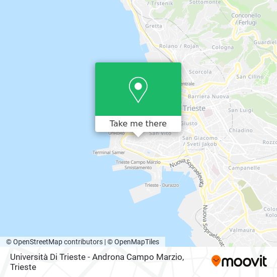 Università Di Trieste - Androna Campo Marzio map