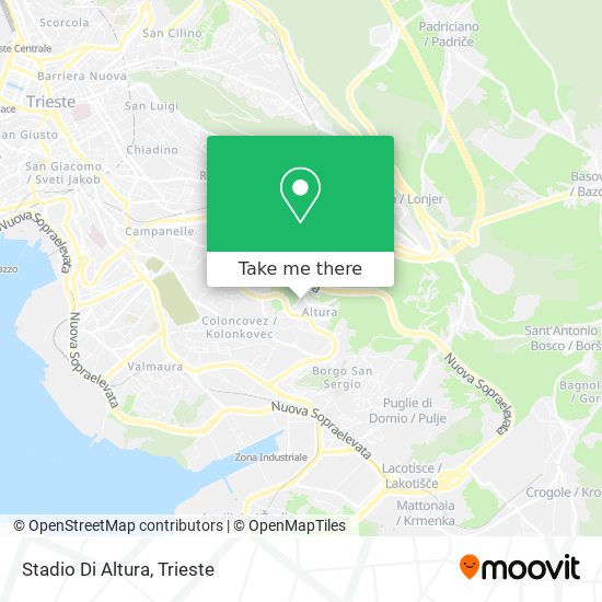Stadio Di Altura map