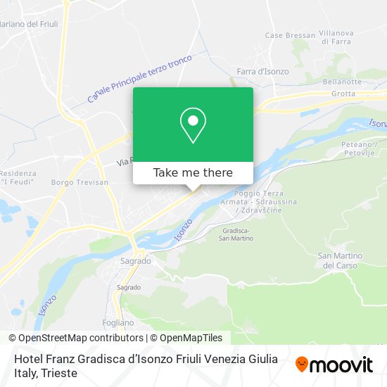 Hotel Franz Gradisca dʼIsonzo Friuli Venezia Giulia Italy map