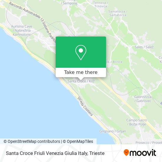 Santa Croce Friuli Venezia Giulia Italy map