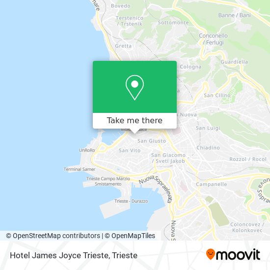 Hotel James Joyce Trieste map