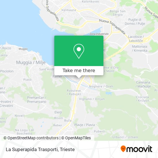 La Superapida Trasporti map