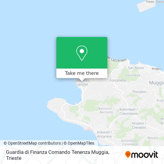 Guardia di Finanza Comando Tenenza Muggia map