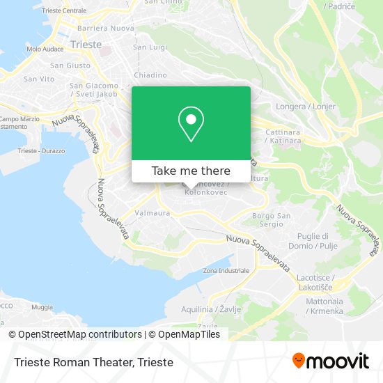 Trieste Roman Theater map