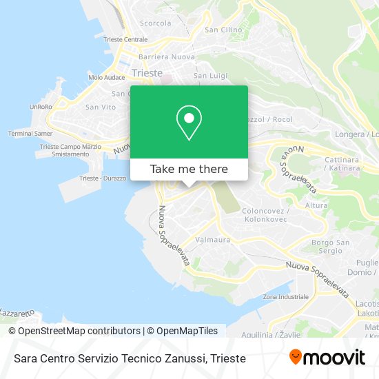 Sara Centro Servizio Tecnico Zanussi map