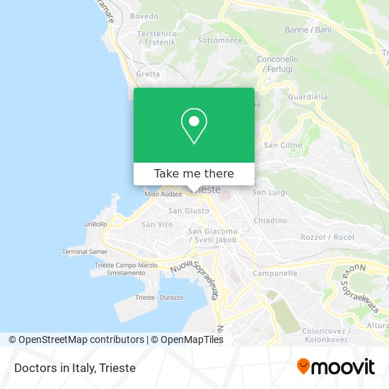 Doctors in Italy map