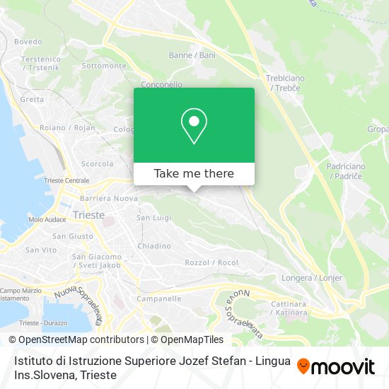 Istituto di Istruzione Superiore Jozef Stefan - Lingua Ins.Slovena map