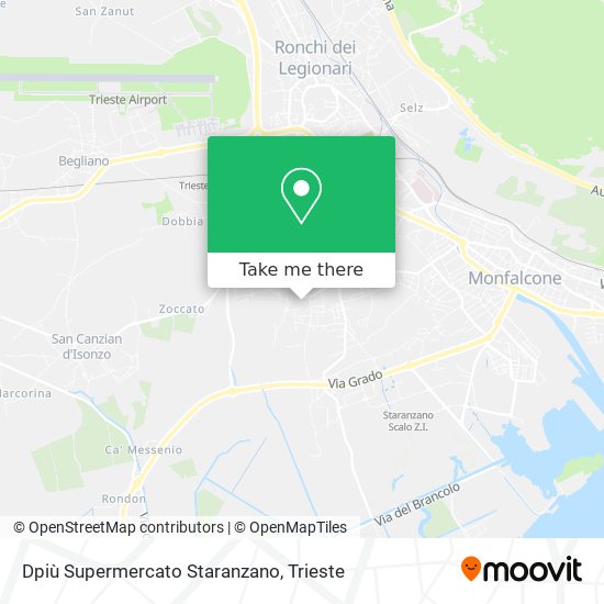 Dpiù Supermercato Staranzano map