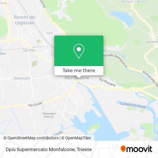 Dpiù Supermercato Monfalcone map