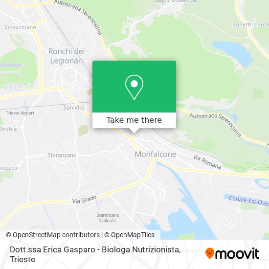 Dott.ssa Erica Gasparo - Biologa Nutrizionista map