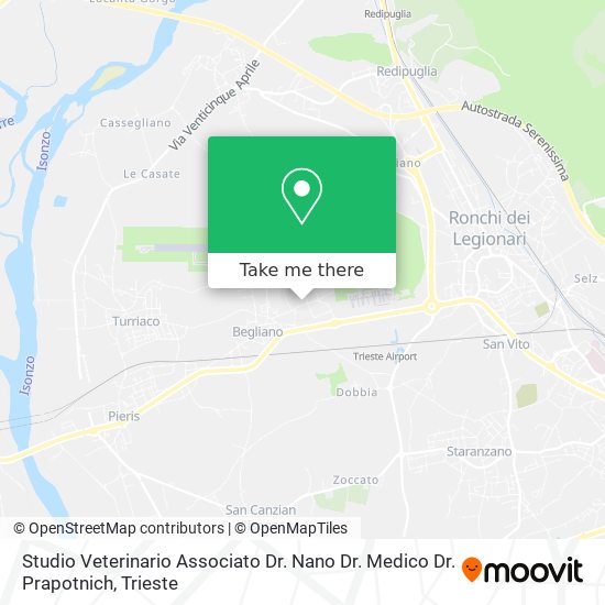 Studio Veterinario Associato Dr. Nano Dr. Medico Dr. Prapotnich map