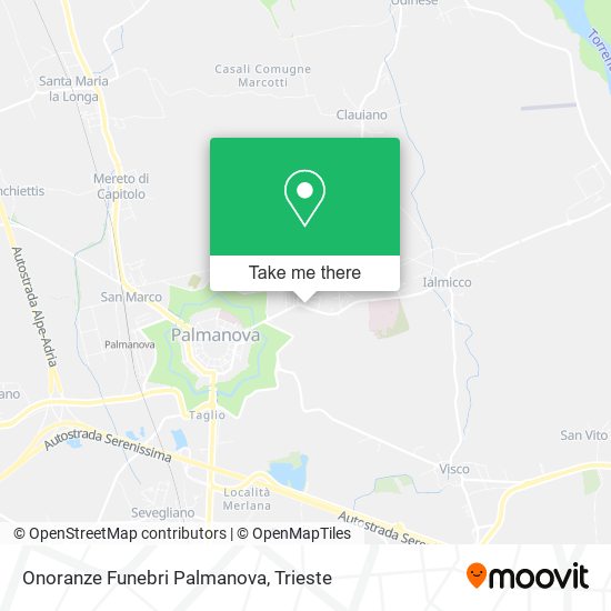 Onoranze Funebri Palmanova map