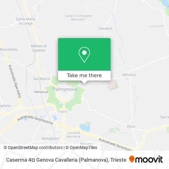 Caserma 4¤ Genova Cavalleria (Palmanova) map