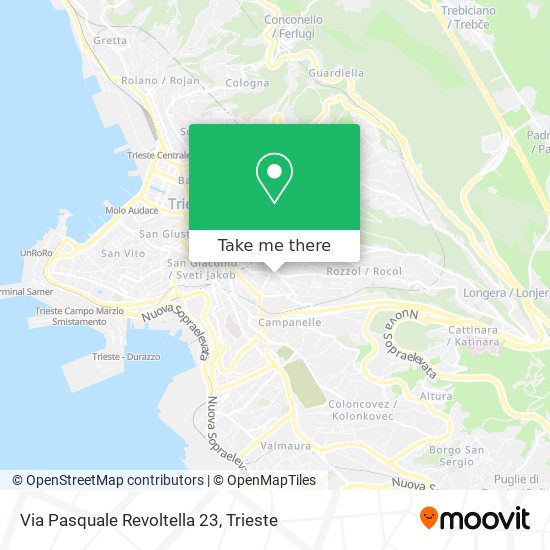 Via Pasquale Revoltella 23 map