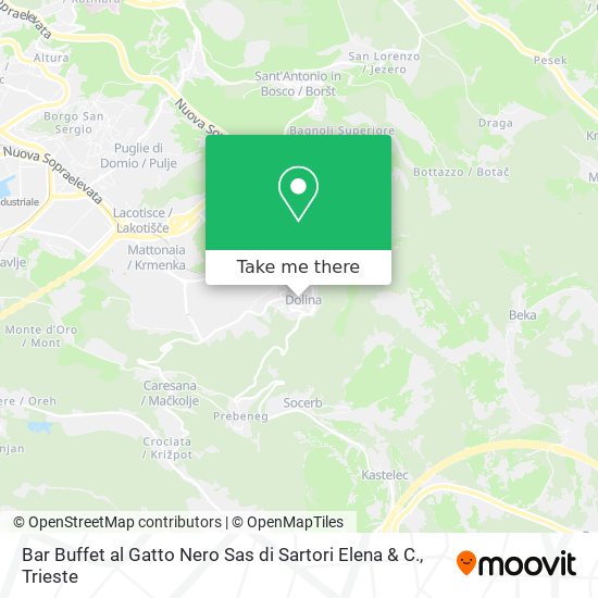 Bar Buffet al Gatto Nero Sas di Sartori Elena & C. map
