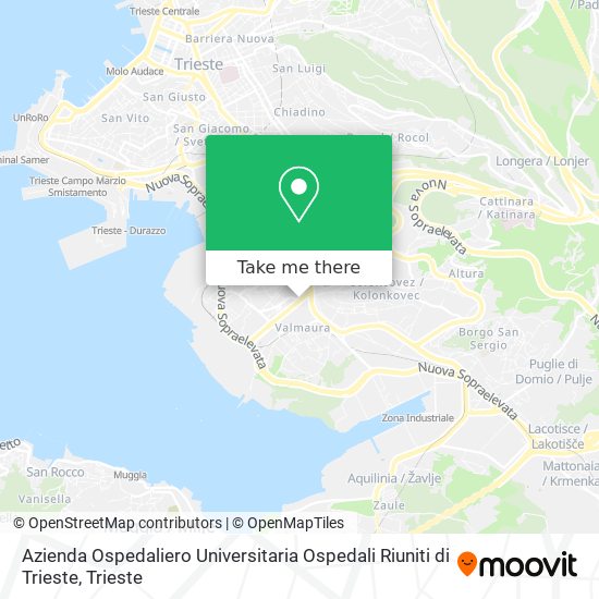 Azienda Ospedaliero Universitaria Ospedali Riuniti di Trieste map