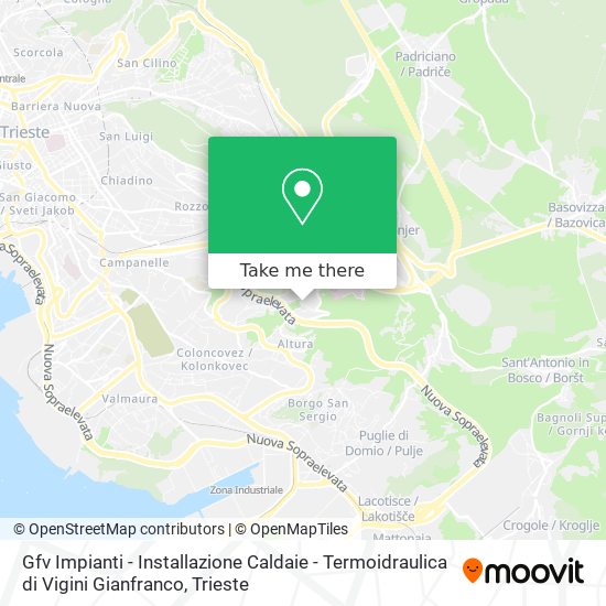 Gfv Impianti - Installazione Caldaie - Termoidraulica di Vigini Gianfranco map