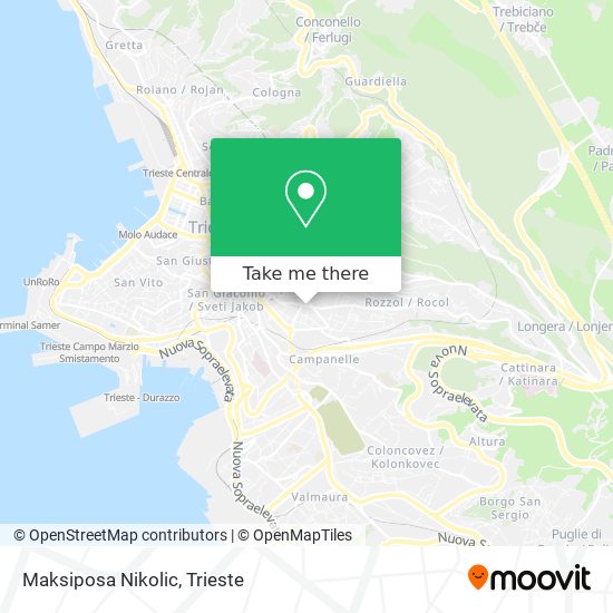 Maksiposa Nikolic map