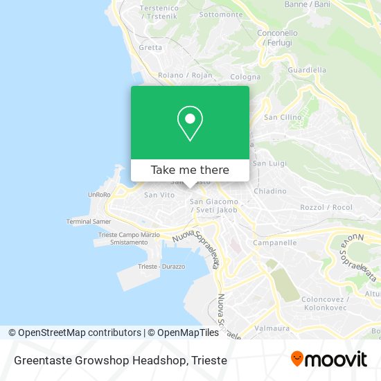 Greentaste Growshop Headshop map