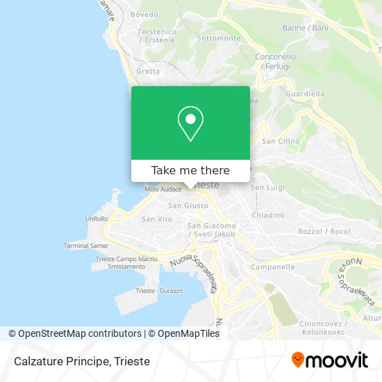 Calzature Principe map
