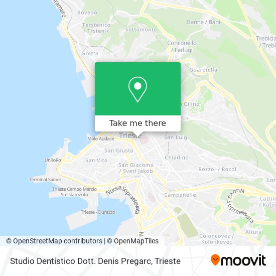 Studio Dentistico Dott. Denis Pregarc map