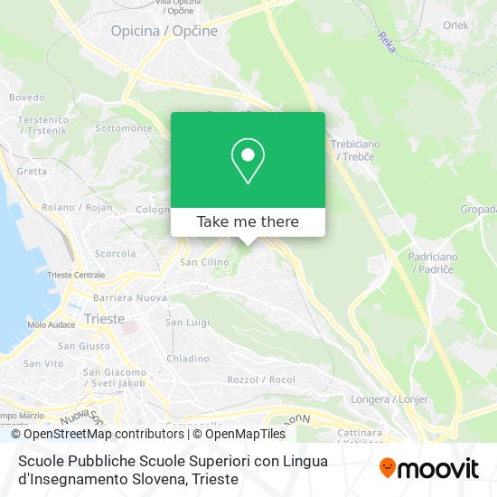 Scuole Pubbliche Scuole Superiori con Lingua d'Insegnamento Slovena map