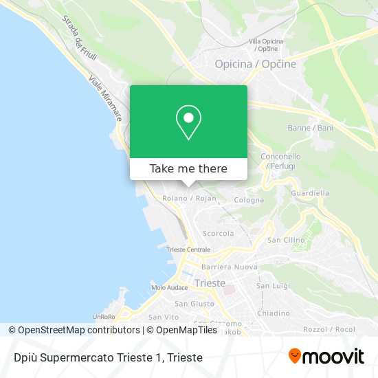 Dpiù Supermercato Trieste 1 map