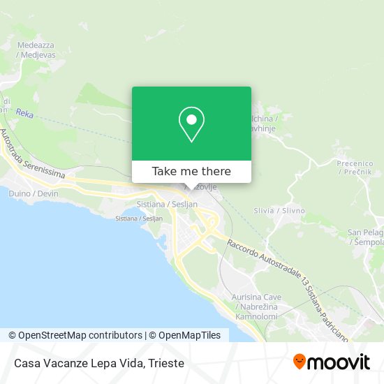 Casa Vacanze Lepa Vida map