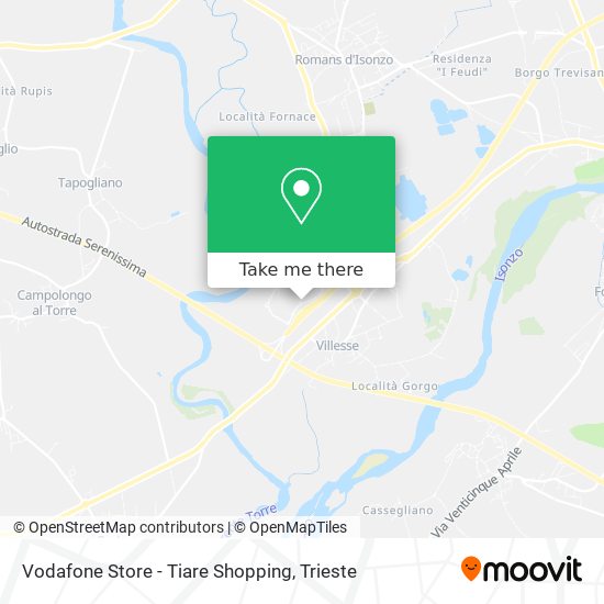 Vodafone Store - Tiare Shopping map