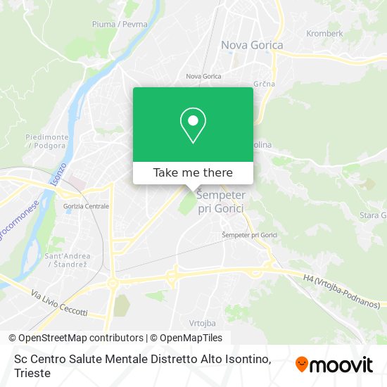 Sc Centro Salute Mentale Distretto Alto Isontino map