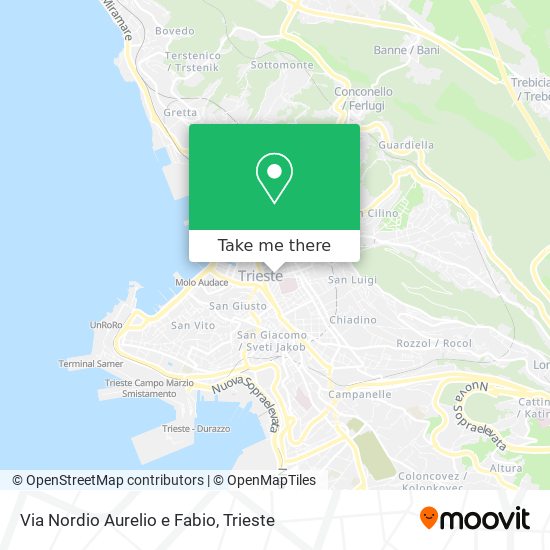 Via Nordio Aurelio e Fabio map