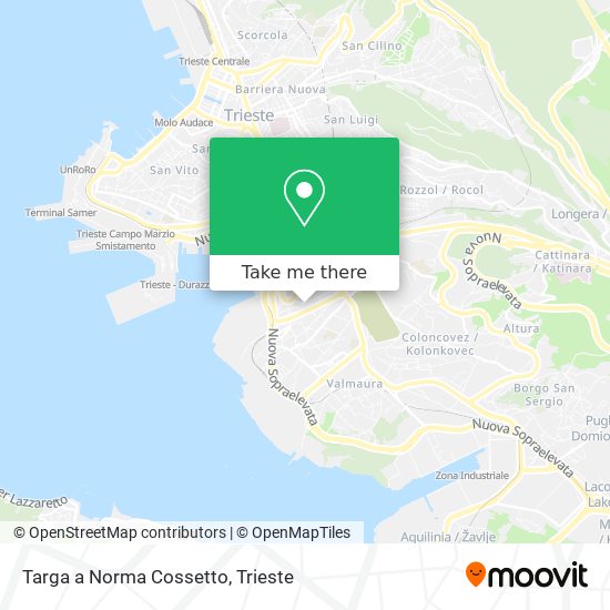 Targa a Norma Cossetto map