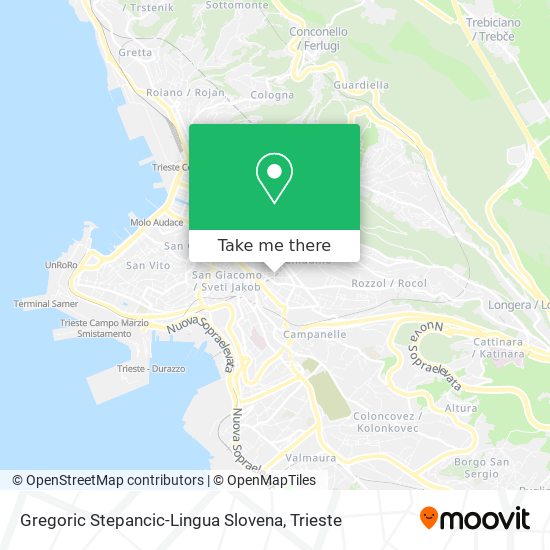 Gregoric Stepancic-Lingua Slovena map