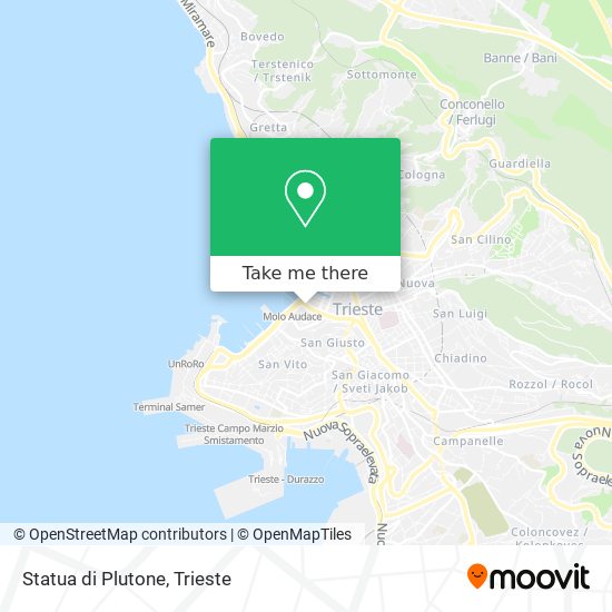 Statua di Plutone map