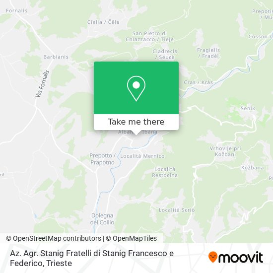 Az. Agr. Stanig Fratelli di Stanig Francesco e Federico map