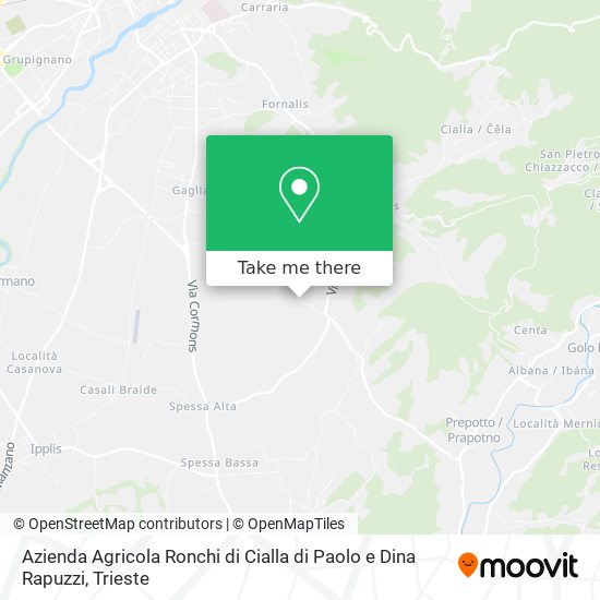 Azienda Agricola Ronchi di Cialla di Paolo e Dina Rapuzzi map