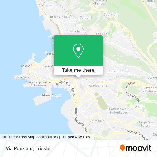 Via Ponziana map
