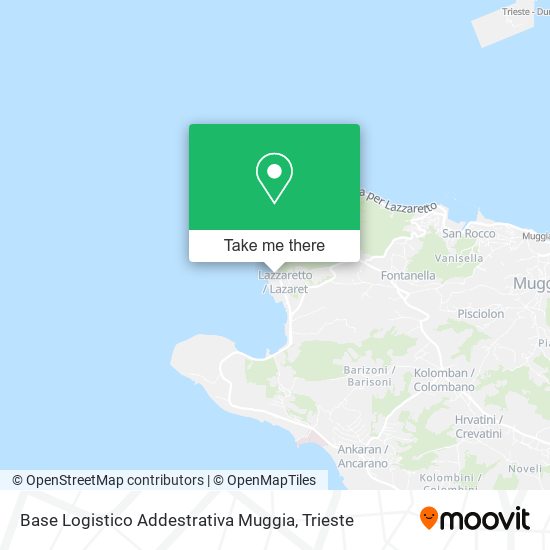 Base Logistico Addestrativa Muggia map