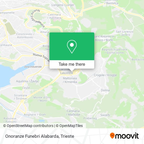Onoranze Funebri Alabarda map
