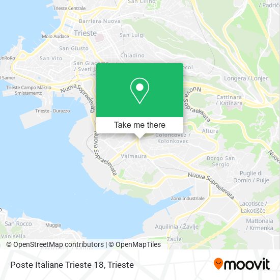 Poste Italiane Trieste 18 map