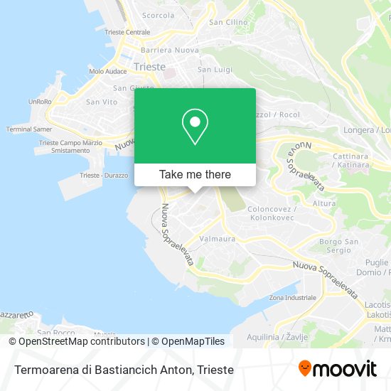 Termoarena di Bastiancich Anton map