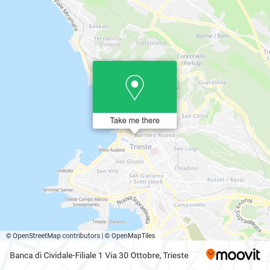 Banca di Cividale-Filiale 1 Via 30 Ottobre map