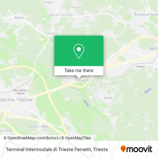 Terminal Intermodale di Trieste Fernetti map