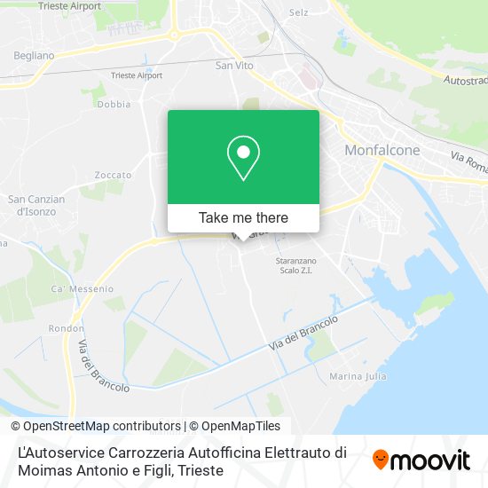 L'Autoservice Carrozzeria Autofficina Elettrauto di Moimas Antonio e Figli map