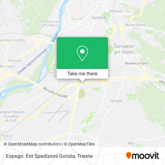 Espego. Est Spedizioni Gorizia map