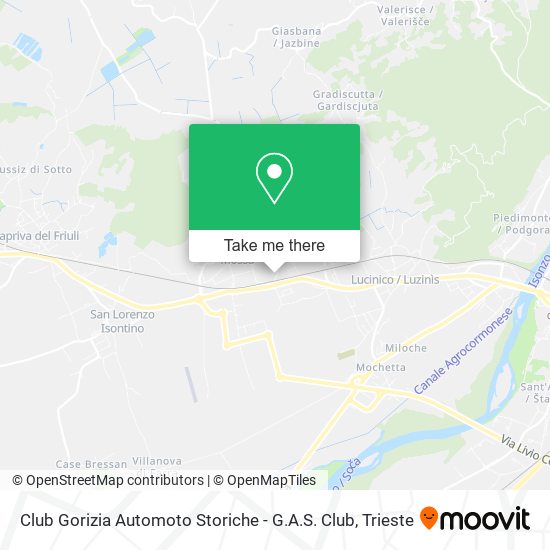 Club Gorizia Automoto Storiche - G.A.S. Club map